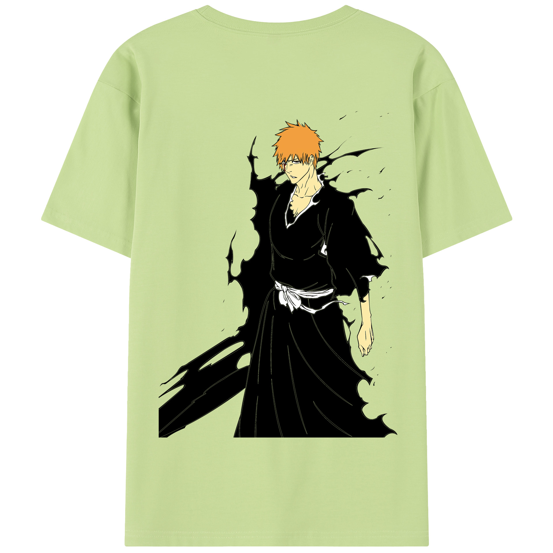 （画像用） ブリーチ 黒崎一護（くろさき いちご）BLEACH Kurosaki Ichigo 綿100％半袖Tシャツ（背面プリント）